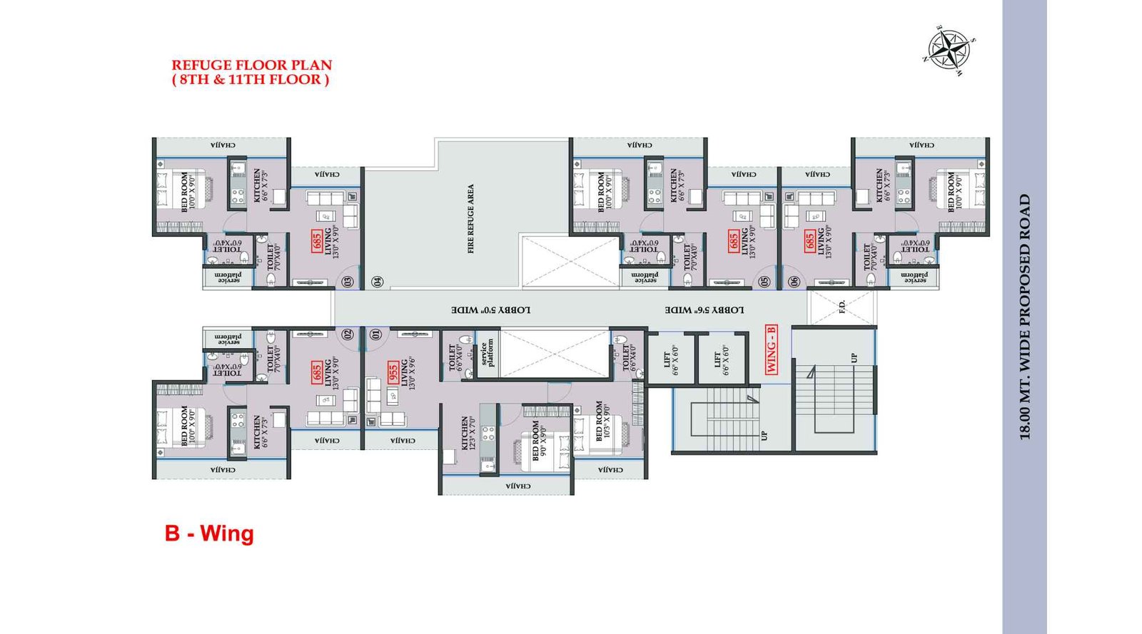 Rudra-Kristina-Floor-Plan-B-Wing-8-&-11-Floor